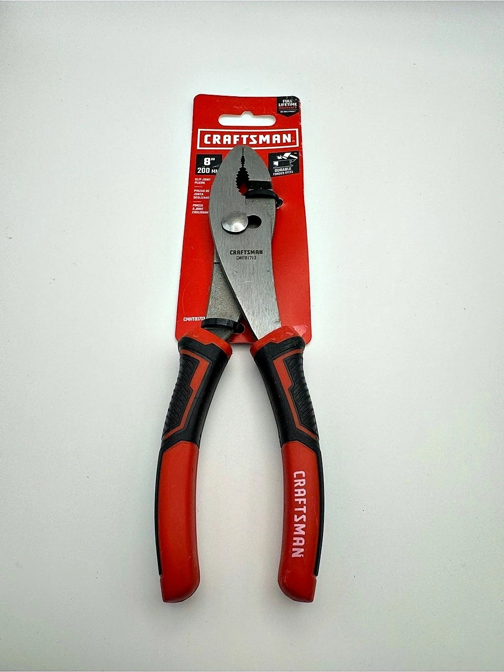 CRAFTSMAN 8 in. Groove Joint Pliers 8-Inch Red & Black NWT